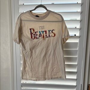 Embroidered Cotton On The Beatles Graphic Tee with Multicolor Lettering